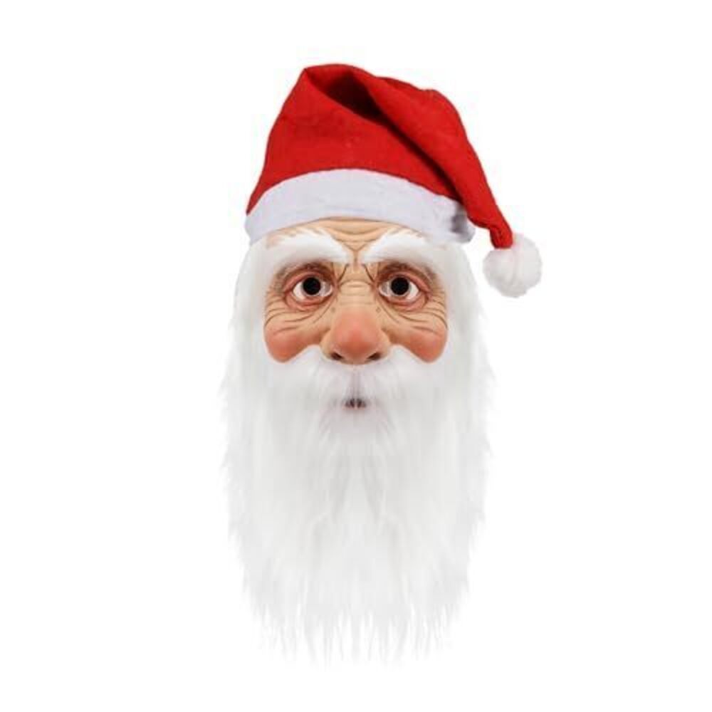 4517 Santa Claus Mask Realistic Old Man Face Mask Latex Grandpa Mask